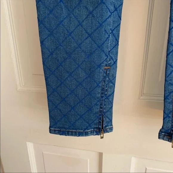 Chanel Quilted Denim Blue Jeans